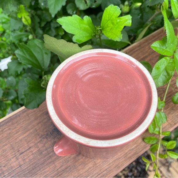 SOLD Vintage Homer Laughlin Harlequin Cream Pitcher Pink Dusty Rose Fiesta Ware - Picture 7 of 12